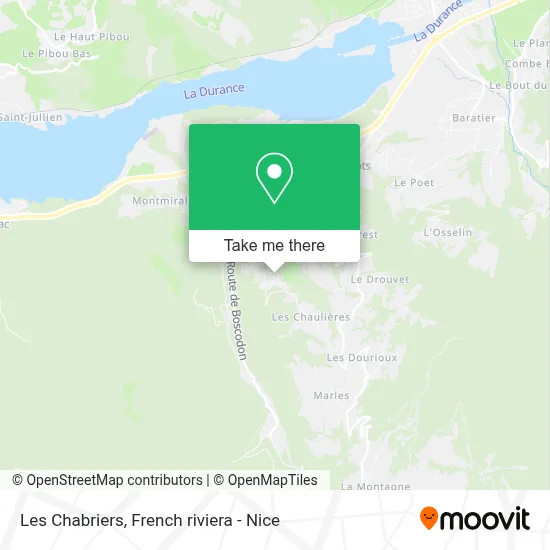 Les Chabriers map
