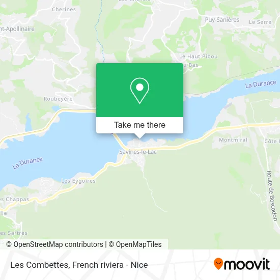 Les Combettes map