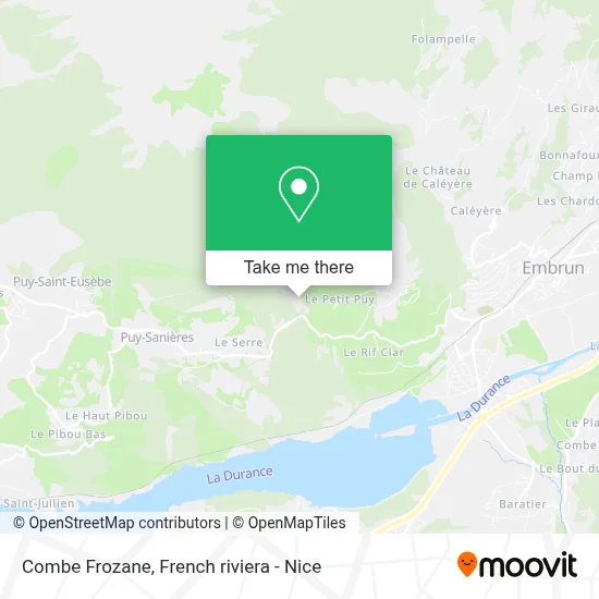 Combe Frozane map