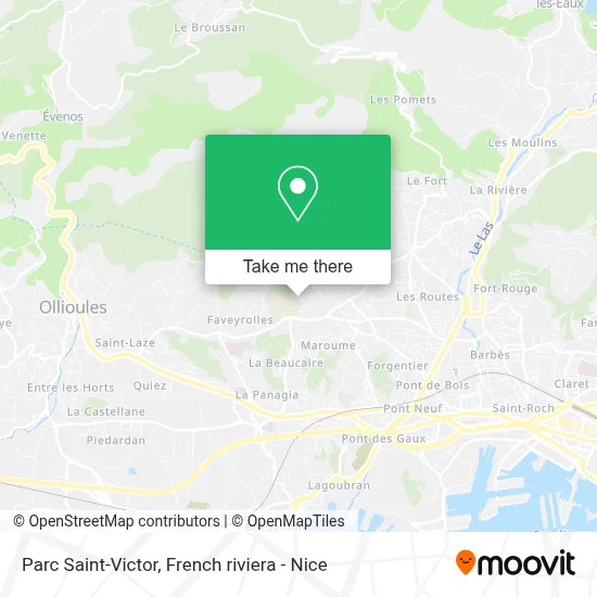 Parc Saint-Victor map