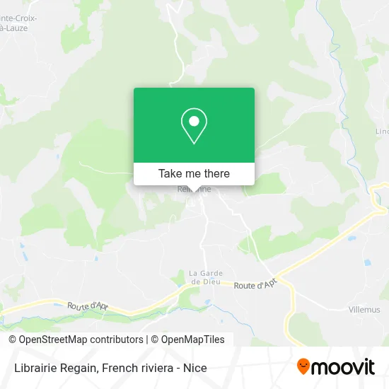 Librairie Regain map