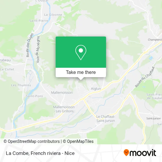 La Combe map