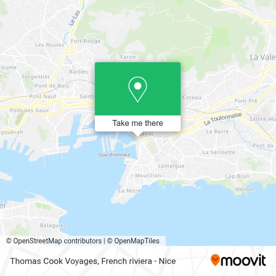 Thomas Cook Voyages map