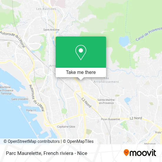 Parc Maurelette map