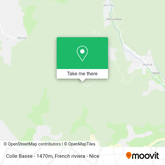 Colle Basse - 1470m map