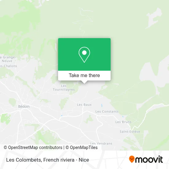 Les Colombets map