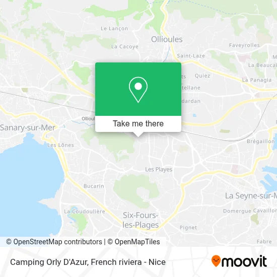 Camping Orly D'Azur map