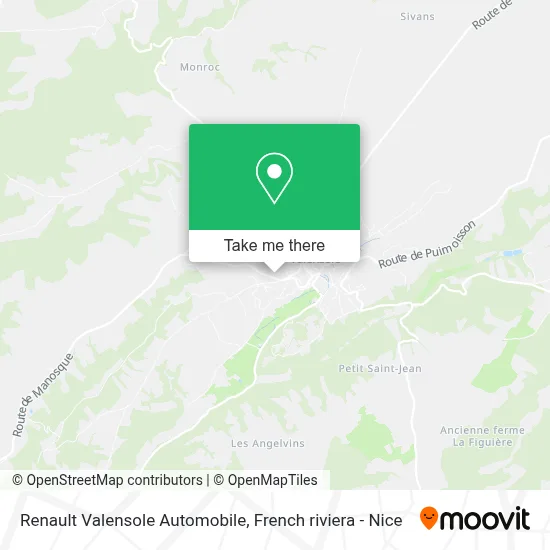 Renault Valensole Automobile map