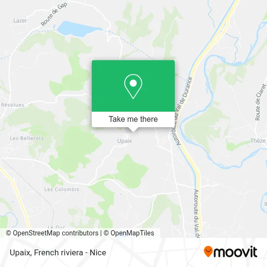 Upaix map