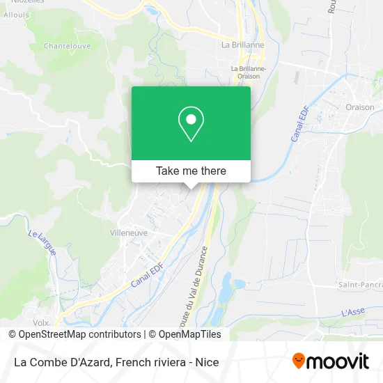La Combe D'Azard map