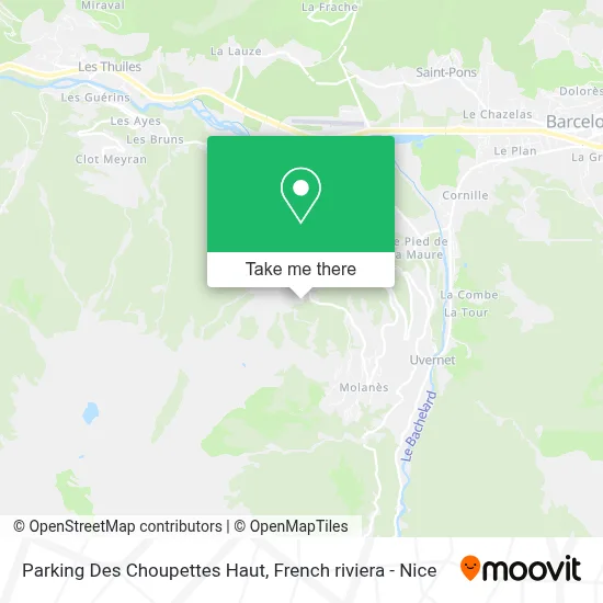 Parking Des Choupettes Haut map