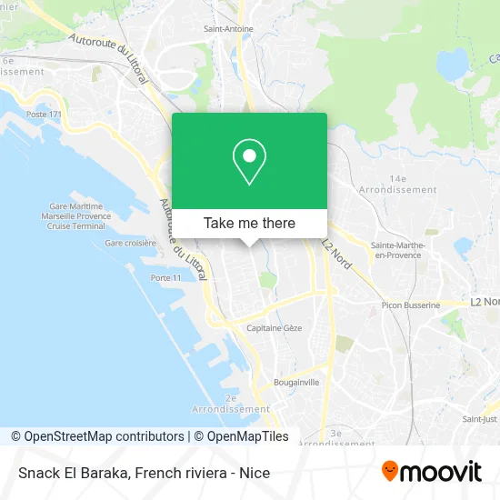 Snack El Baraka map