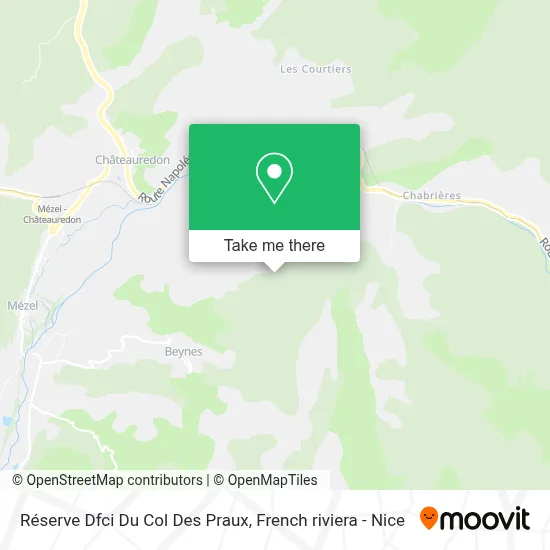 Réserve Dfci Du Col Des Praux map