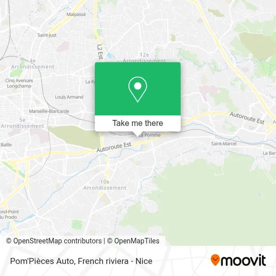 Pom'Pièces Auto map