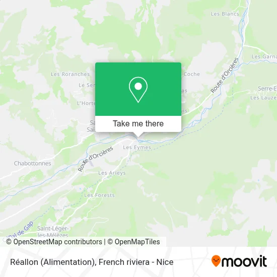 Réallon (Alimentation) map
