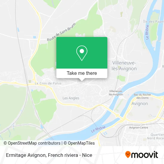 Ermitage Avignon map