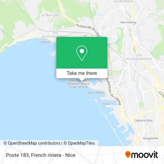 Poste 183 map