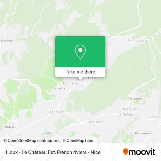 Lioux - Le Château Est map