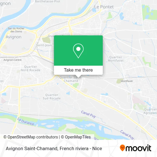 Avignon Saint-Chamand map