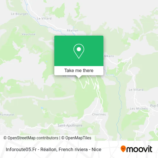 Inforoute05.Fr - Réallon map