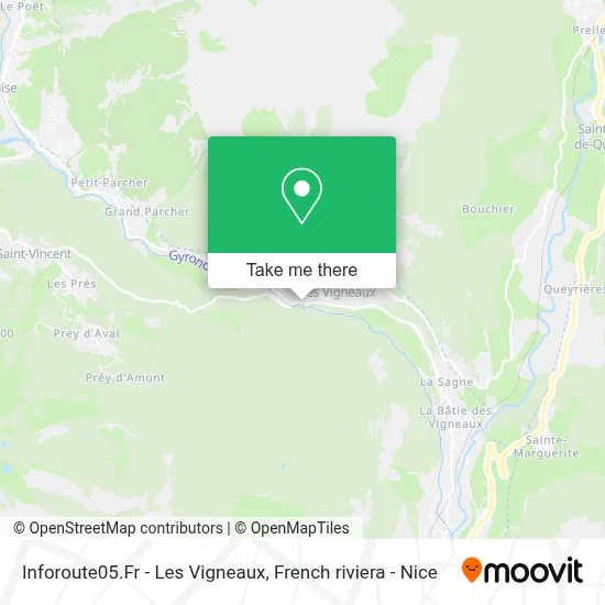 Inforoute05.Fr - Les Vigneaux map