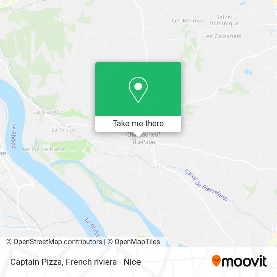 Captain Pizza map