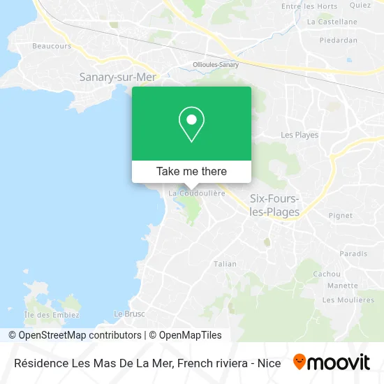 Résidence Les Mas De La Mer map