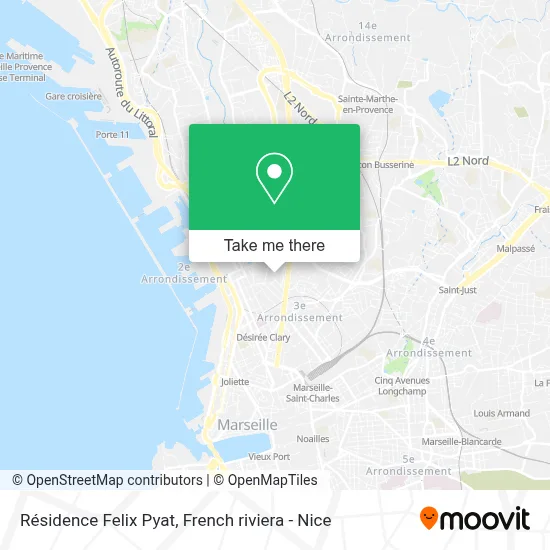 Mapa Résidence Felix Pyat