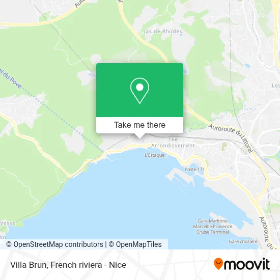 Villa Brun map