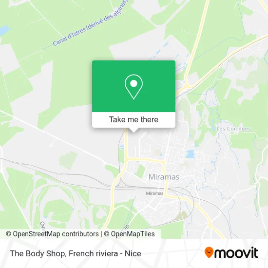 The Body Shop map