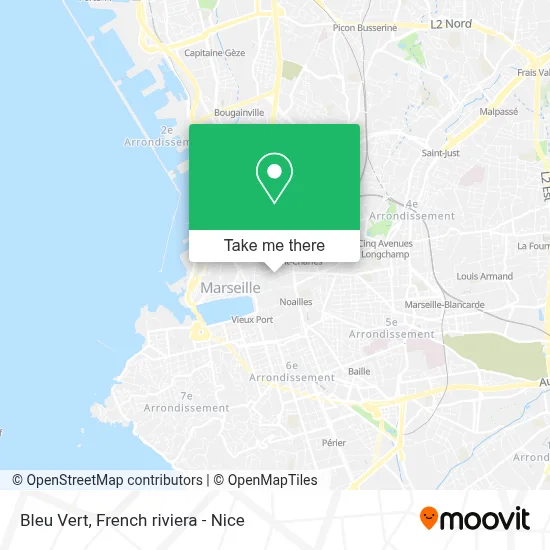 Bleu Vert map