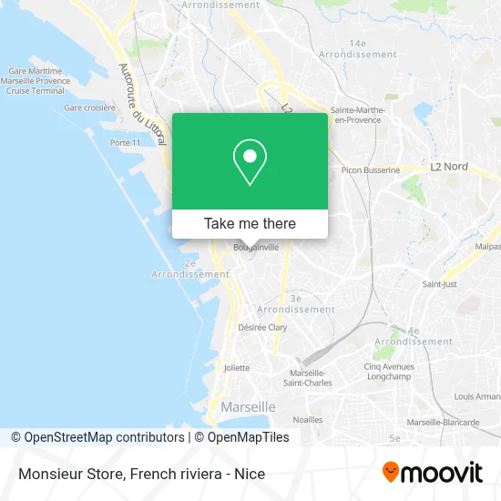 Monsieur Store map