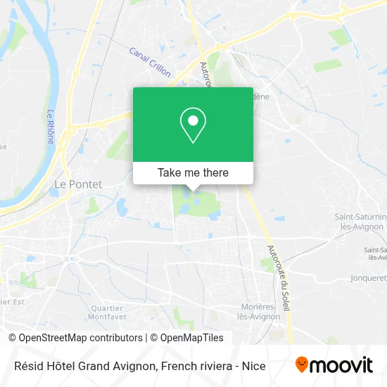 Résid Hôtel Grand Avignon map