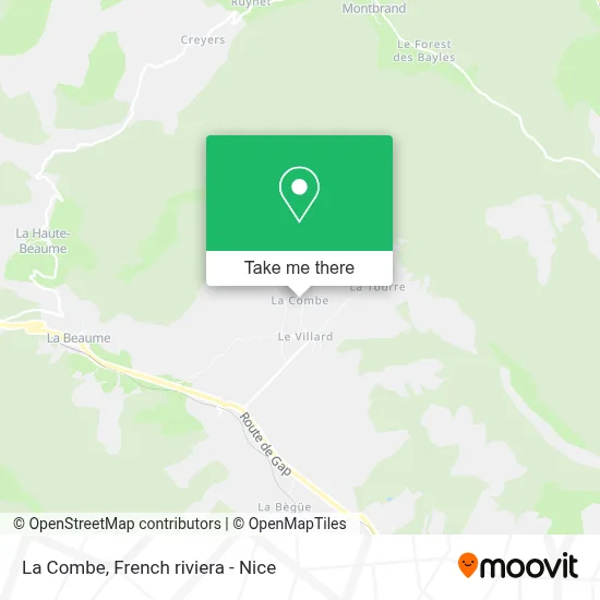 La Combe map