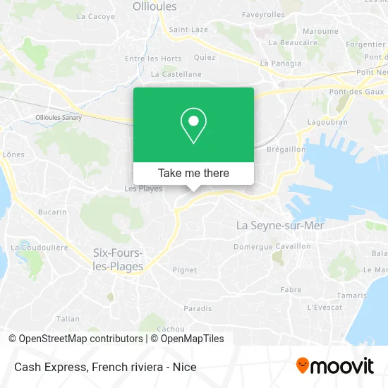 Cash Express map