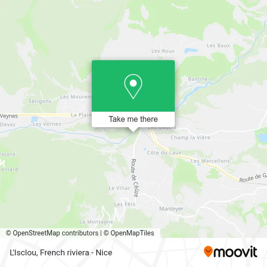 L'Isclou map