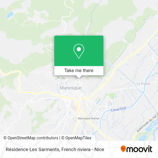 Résidence Les Sarments map
