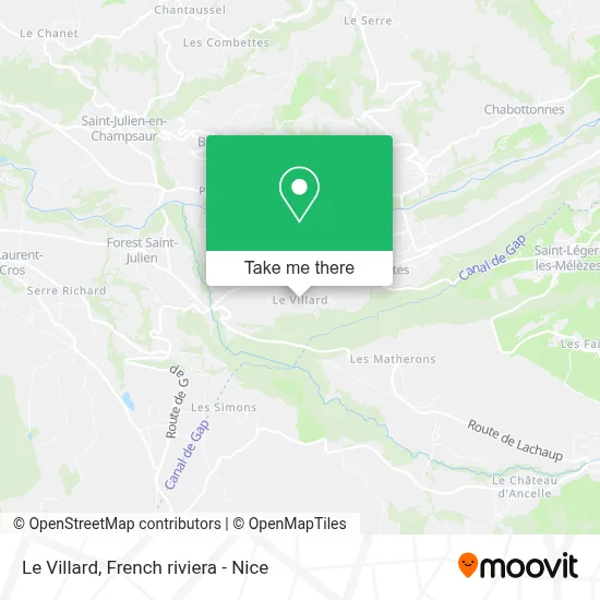 Le Villard map