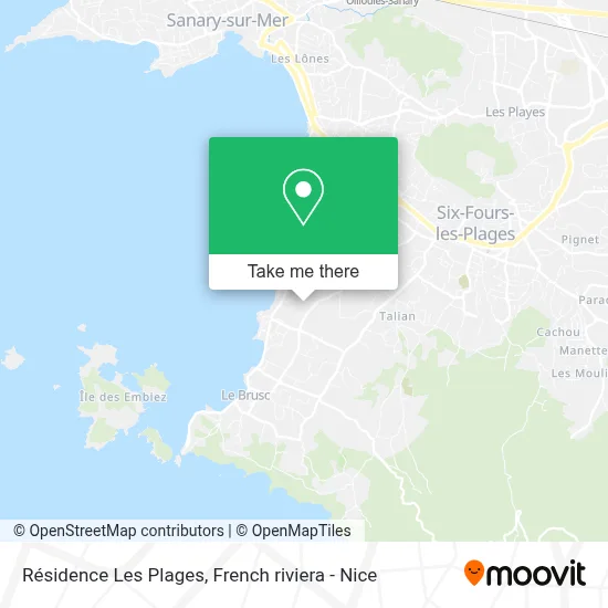 Résidence Les Plages map