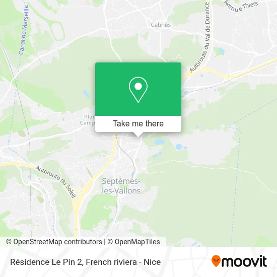 Mapa Résidence Le Pin 2