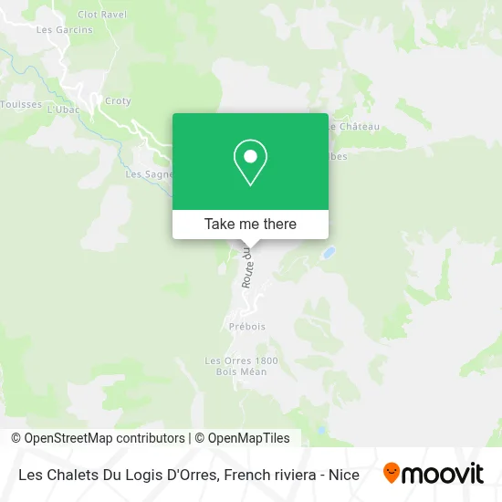 Les Chalets Du Logis D'Orres map