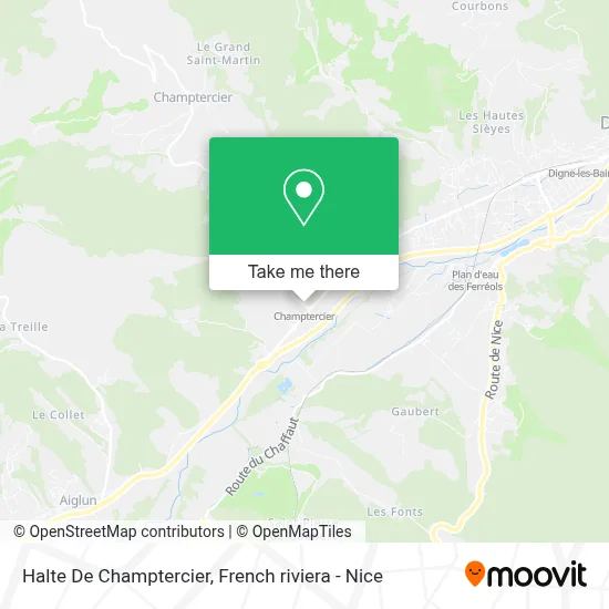 Halte De Champtercier map