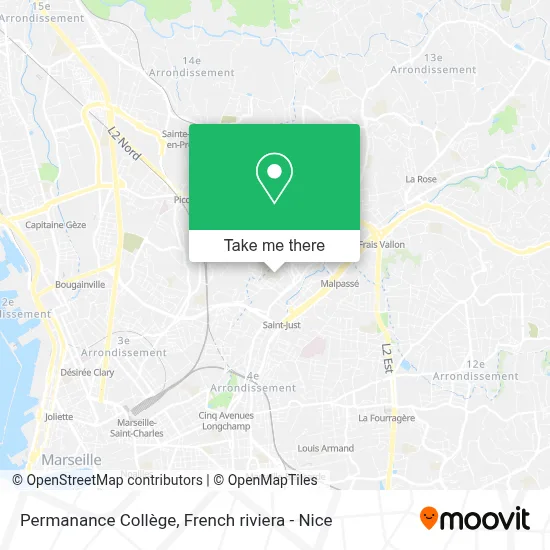 Permanance Collège map