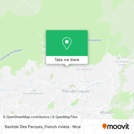 Bastide Des Paroyes map
