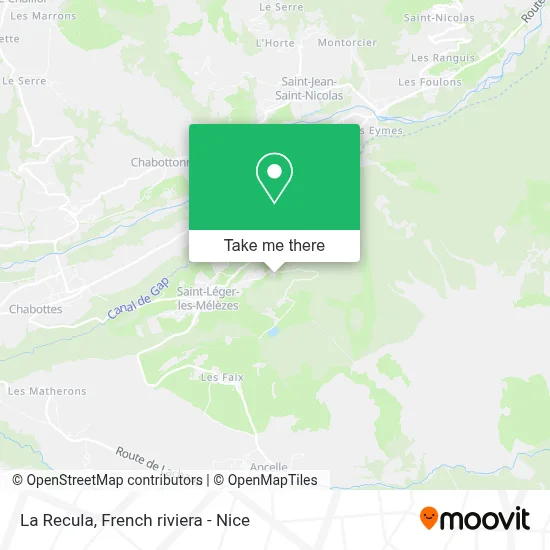 La Recula map