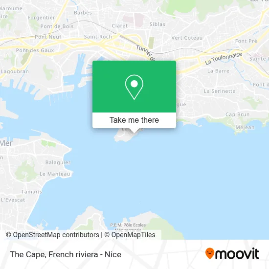 Le Cap map