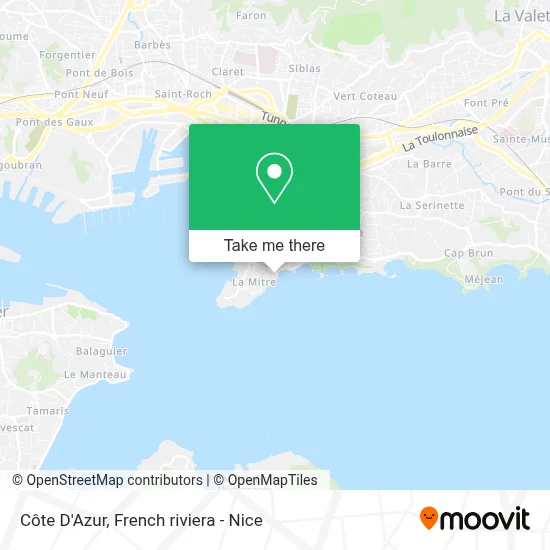 Côte D'Azur map