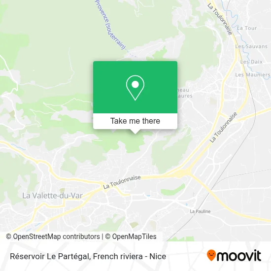 Réservoir Le Partégal map