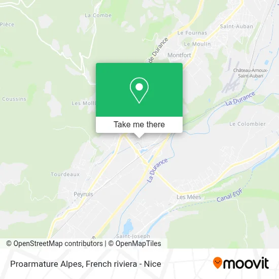 Proarmature Alpes map