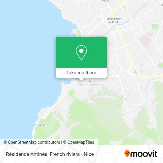 Résidence Antinéa map